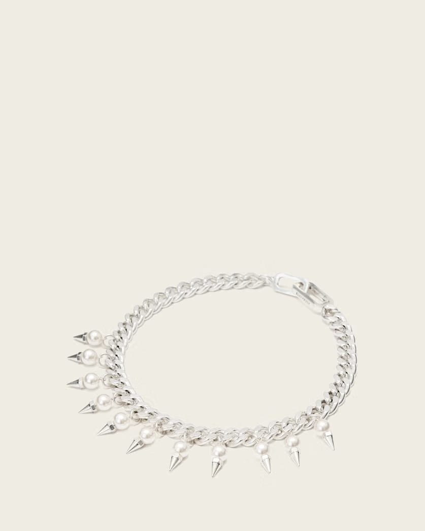 AllSaints Rue Chain Necklace Women's Warm Silver Women's