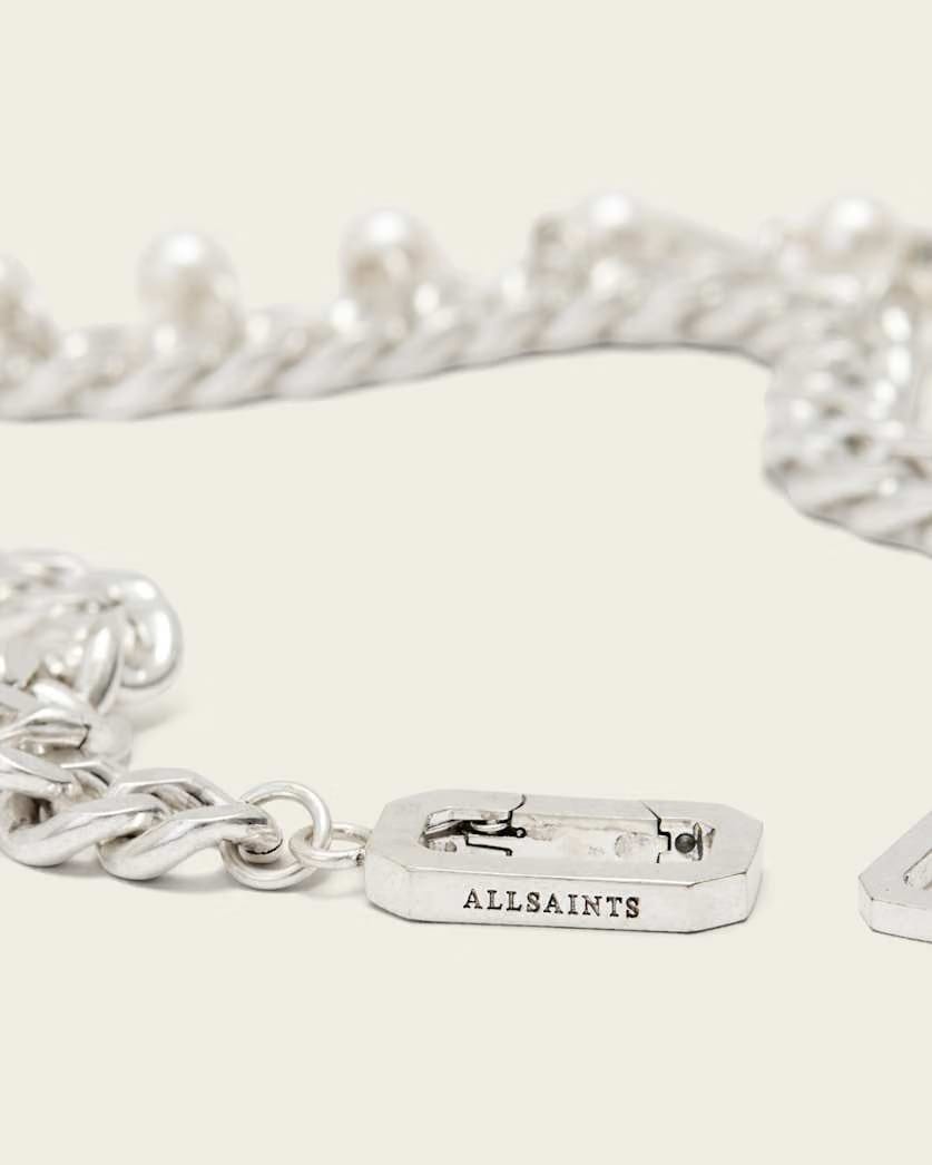 AllSaints Rue Chain Necklace Women's Warm Silver Women's