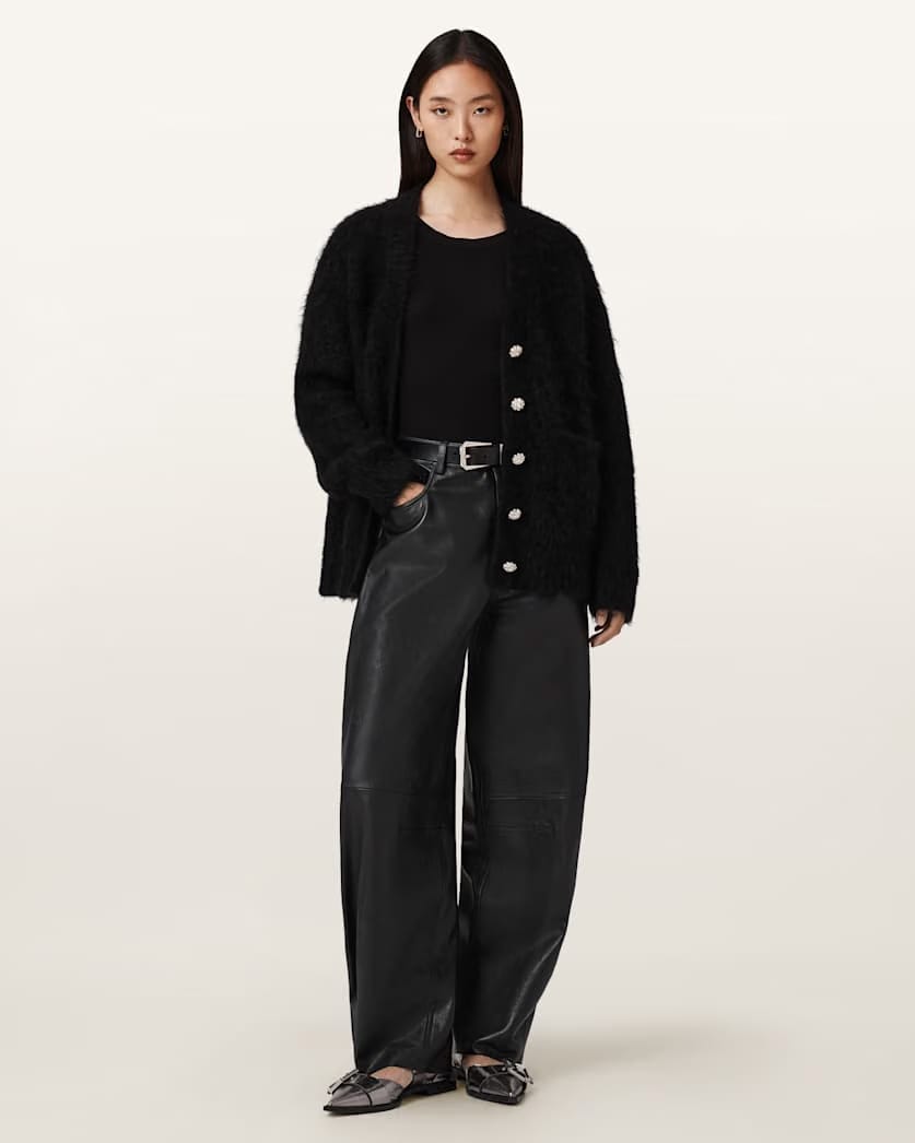 AllSaints Rubi Embellished Cardigan Women's Black Women's