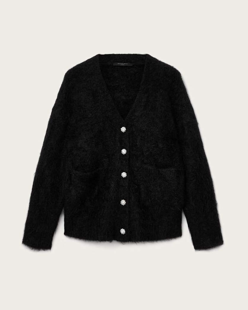 AllSaints Rubi Embellished Cardigan Women's Black Women's