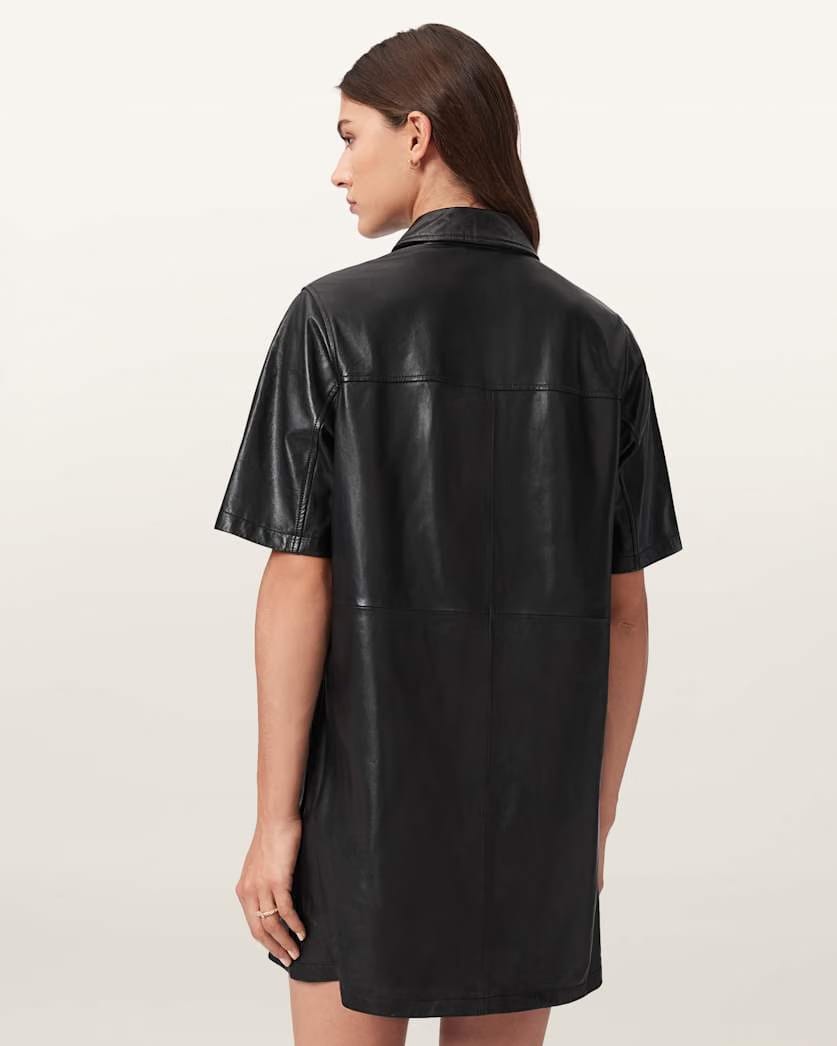 AllSaints Rock Leather Dress Women's Black Women's
