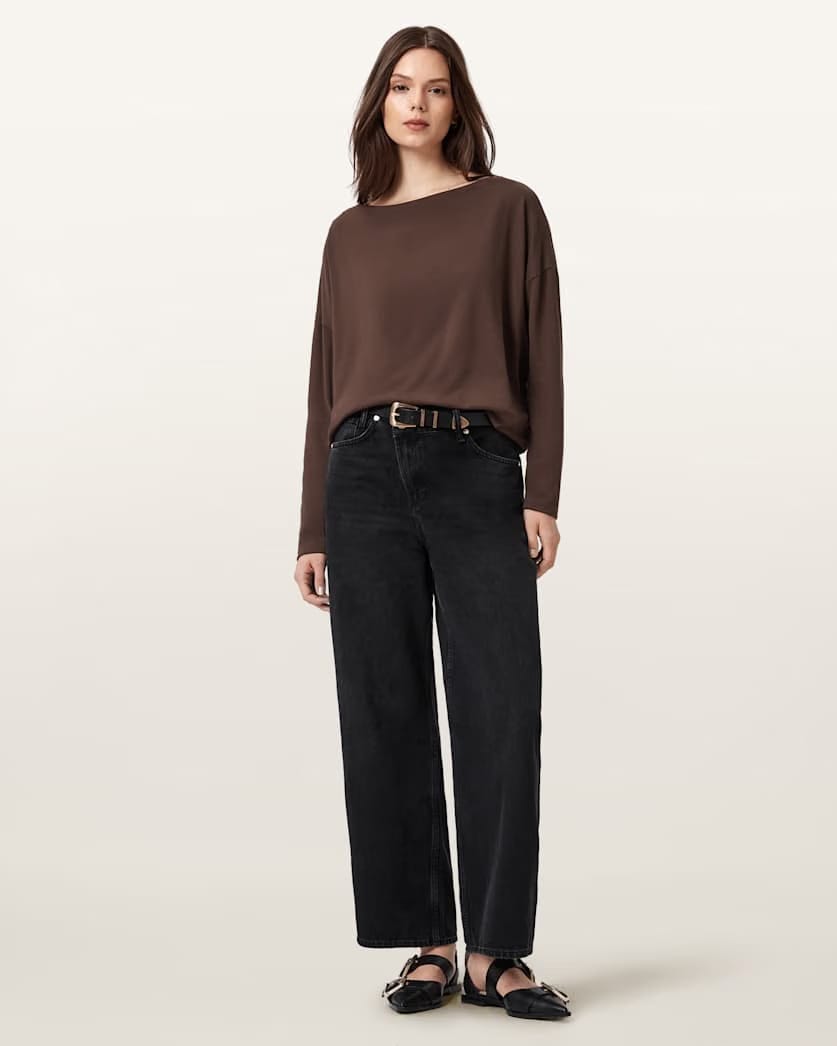 AllSaints Rita Relaxed Fit T Shirt Women's Bitter Brown Women's
