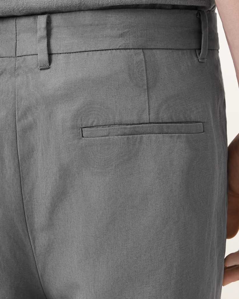AllSaints Orpheus Relaxed Fit Tailored Pants Machine Grey