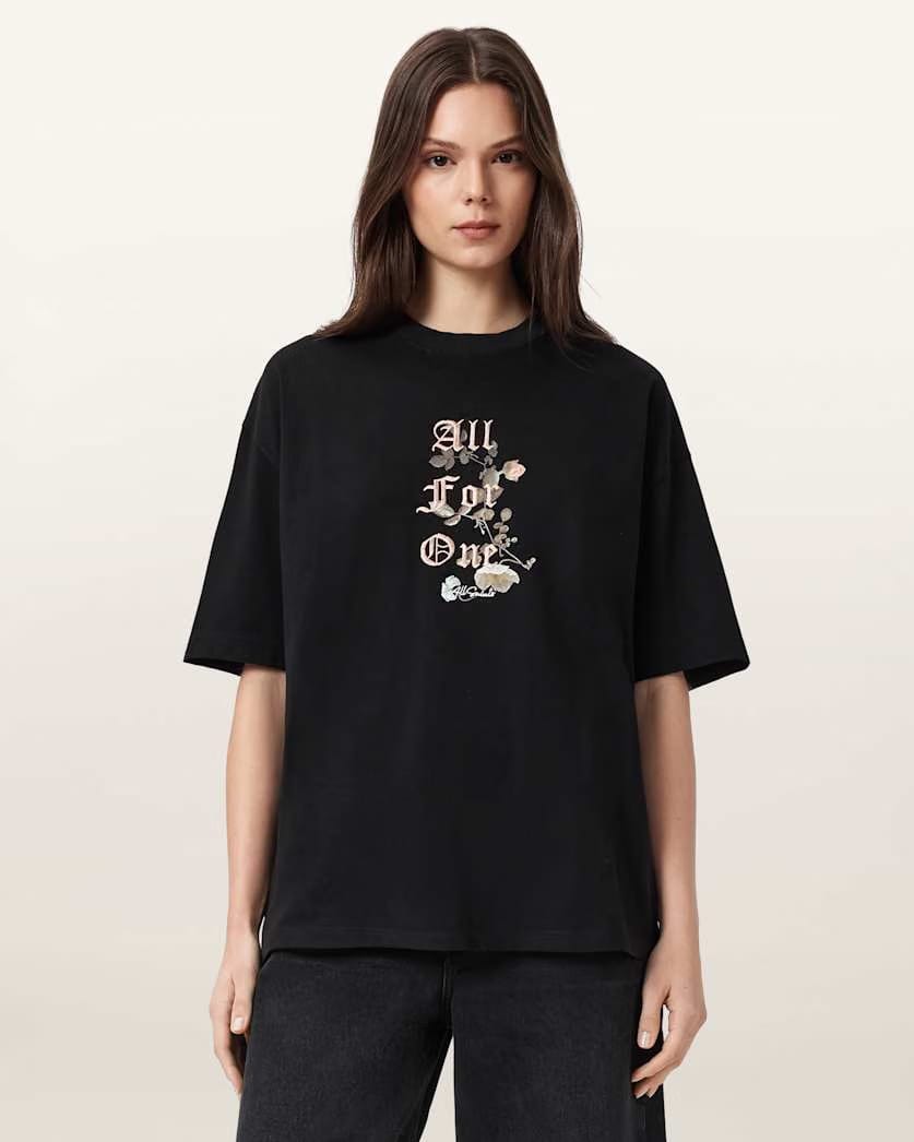 AllSaints Oneness Etta Oversized T-Shirt Women's White Women's