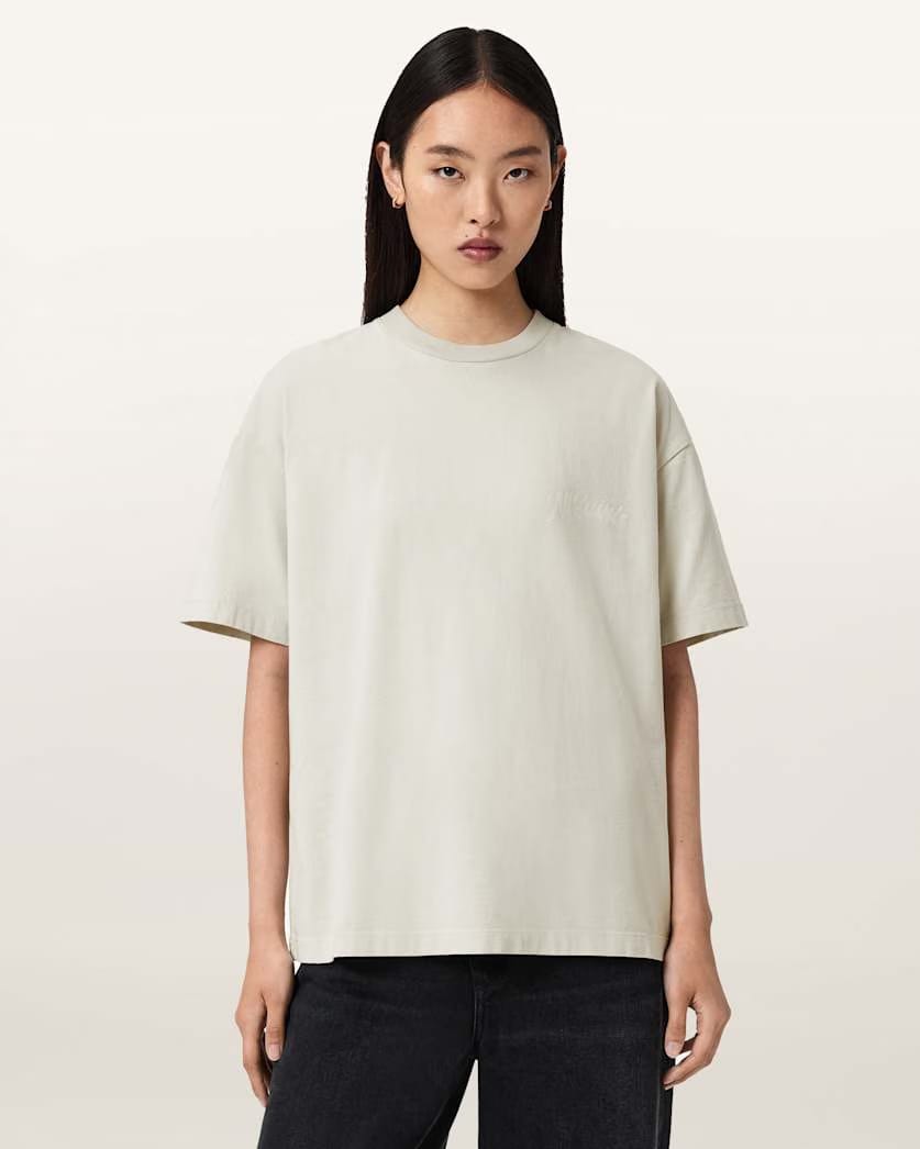 AllSaints Odyssey Etta Oversized T Shirt Women's Black Women's