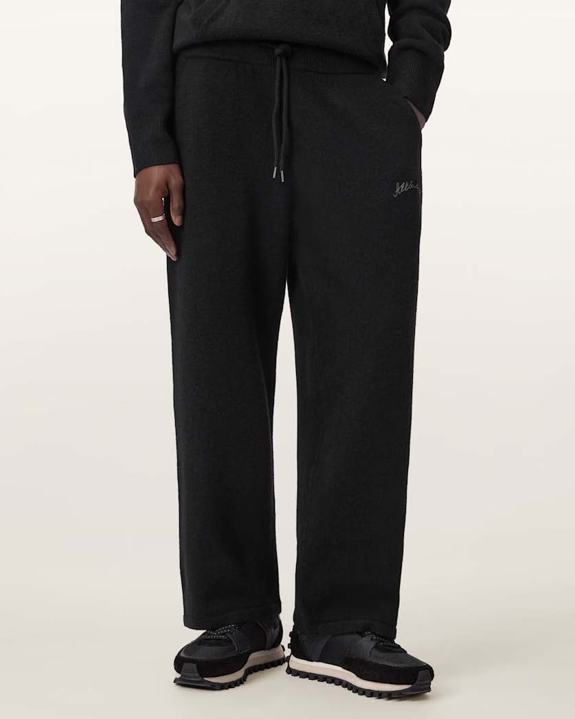 AllSaints Odessa Embroidered Sweatpants Black