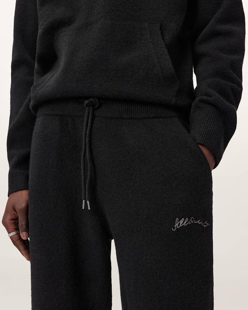 AllSaints Odessa Embroidered Sweatpants Black
