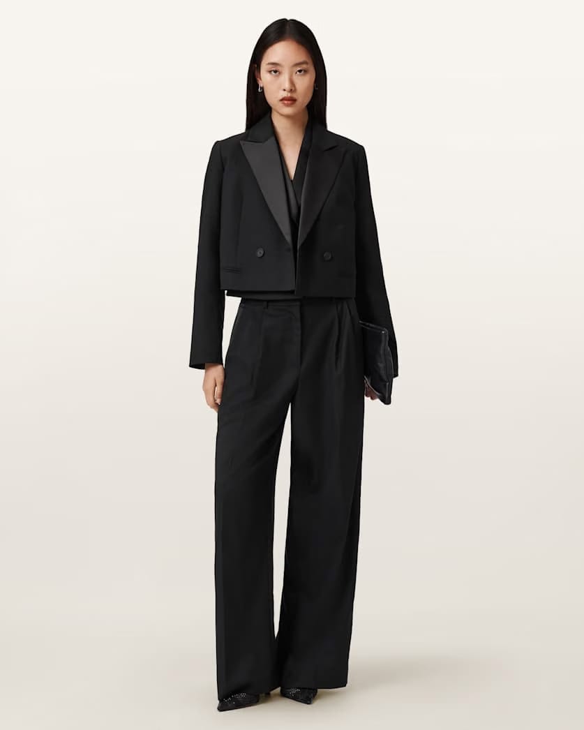 AllSaints Noa Wide Leg Trousers Women's Black Women's