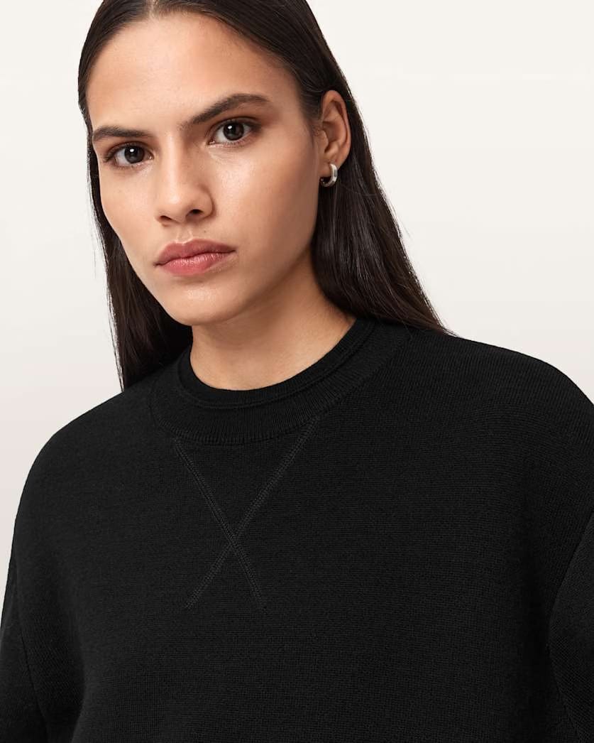 AllSaints Nika Relaxed Wool T Shirt Women's Grey Marl Women's