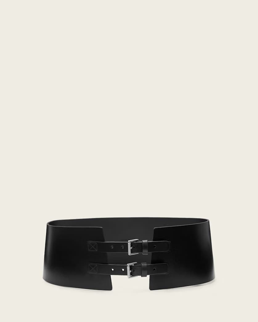 AllSaints Mya Leather Hip Belt Women's Black Women's