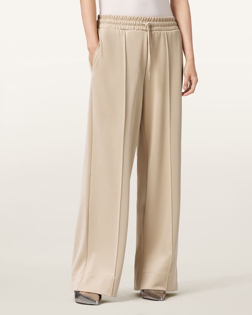 AllSaints Mirri Wide Leg Jersey Joggers Women's Black Women's