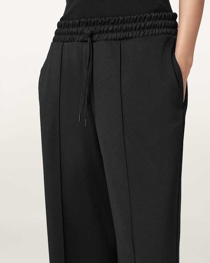 AllSaints Mirri Wide Leg Jersey Joggers Women's Black Women's