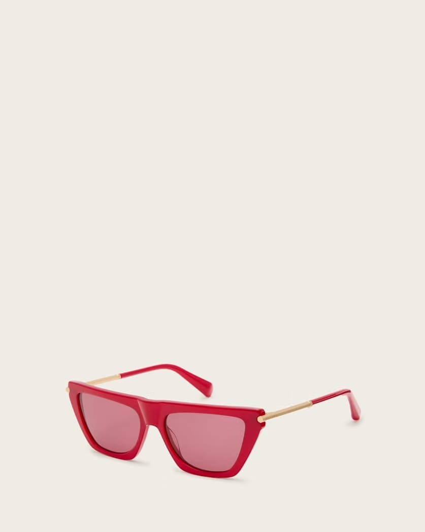 AllSaints Minka Flat Top Cat Eye Sunglasses Women's Lipstick Red Women's