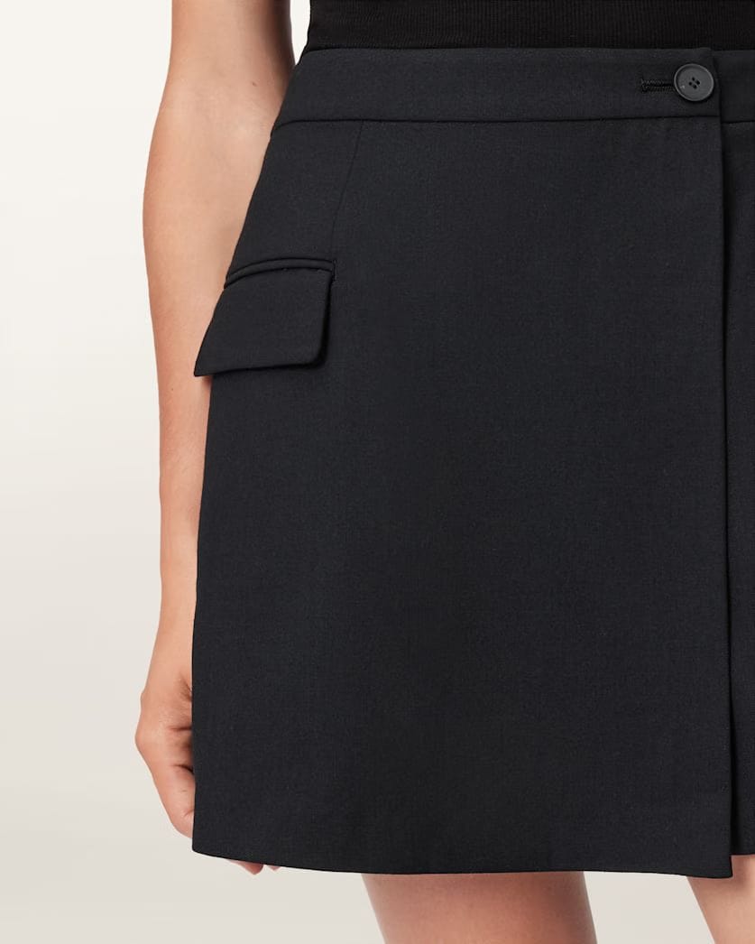 AllSaints Mimmie Asymmetric Skort Women's Black Women's
