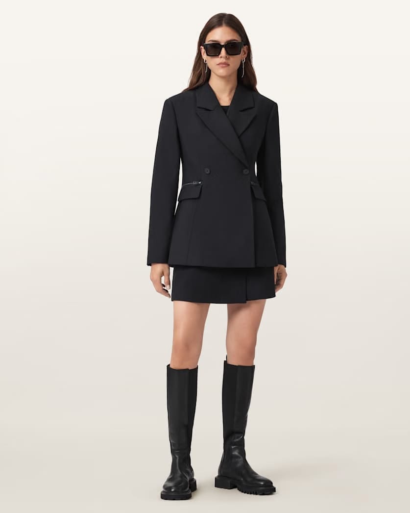 AllSaints Mimmie Asymmetric Skort Women's Black Women's