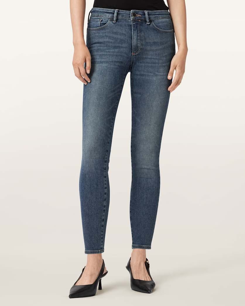 AllSaints Miller Size Me Stretch Skinny Jeans Women's Washed Indigo Women's