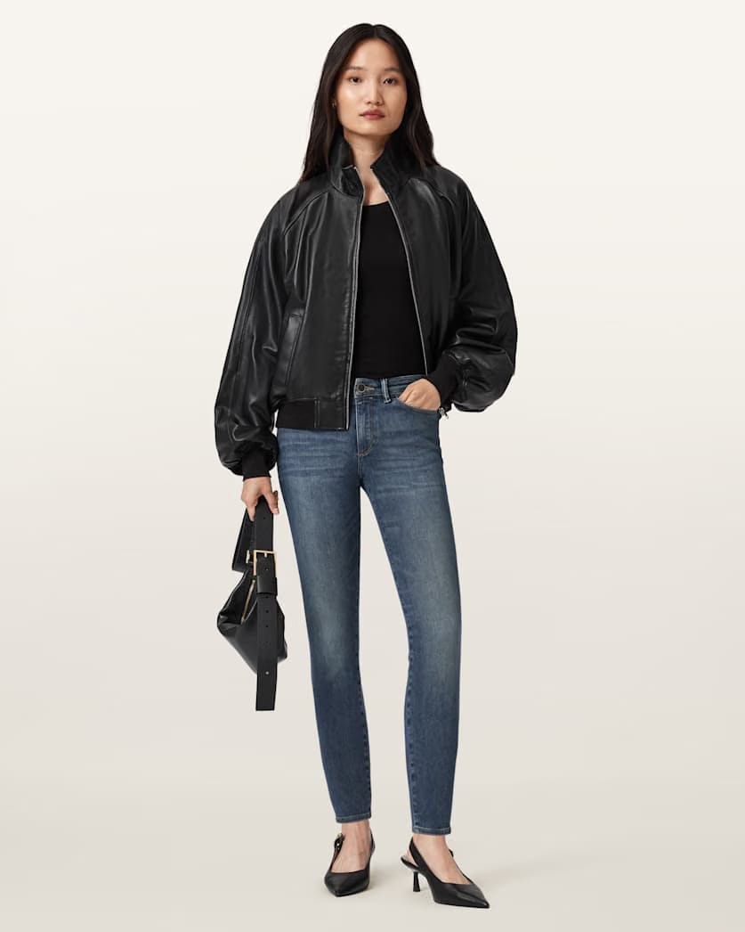 AllSaints Miller Size Me Stretch Skinny Jeans Women's Washed Indigo Women's