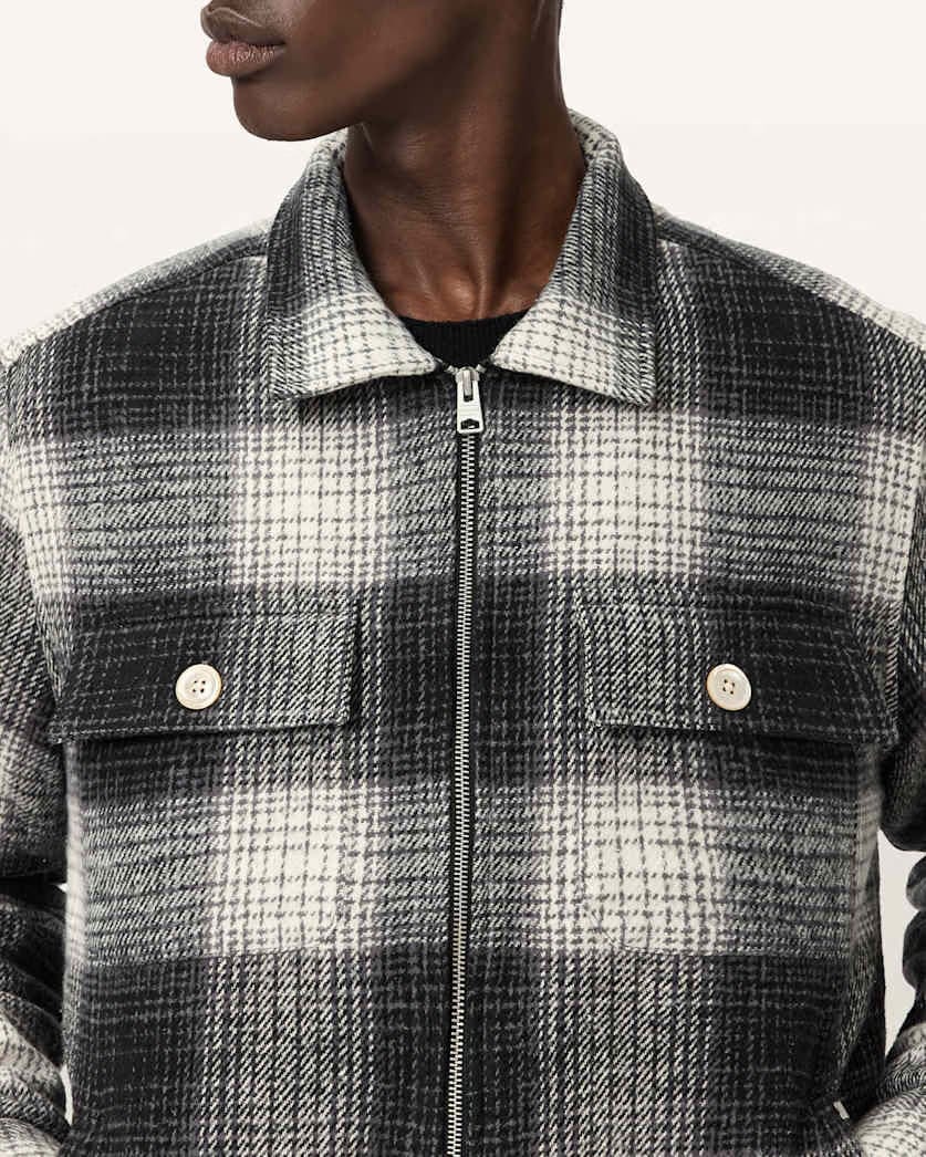 AllSaints Matheson Check Jacket Black/Off White