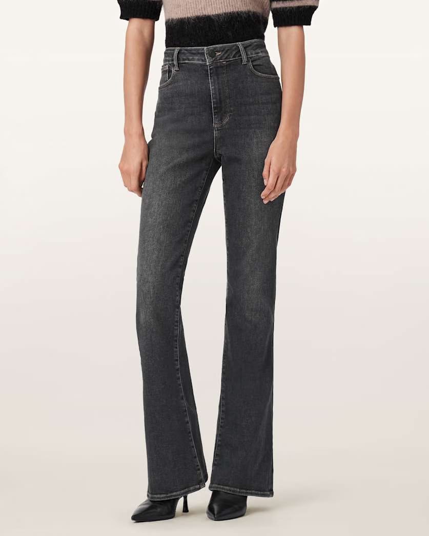 AllSaints Maisie Flared Jeans Women's Washed Grey Women's