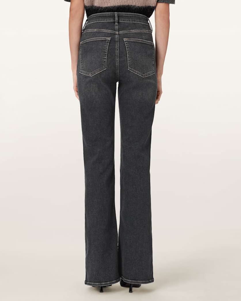 AllSaints Maisie Flared Jeans Women's Washed Grey Women's