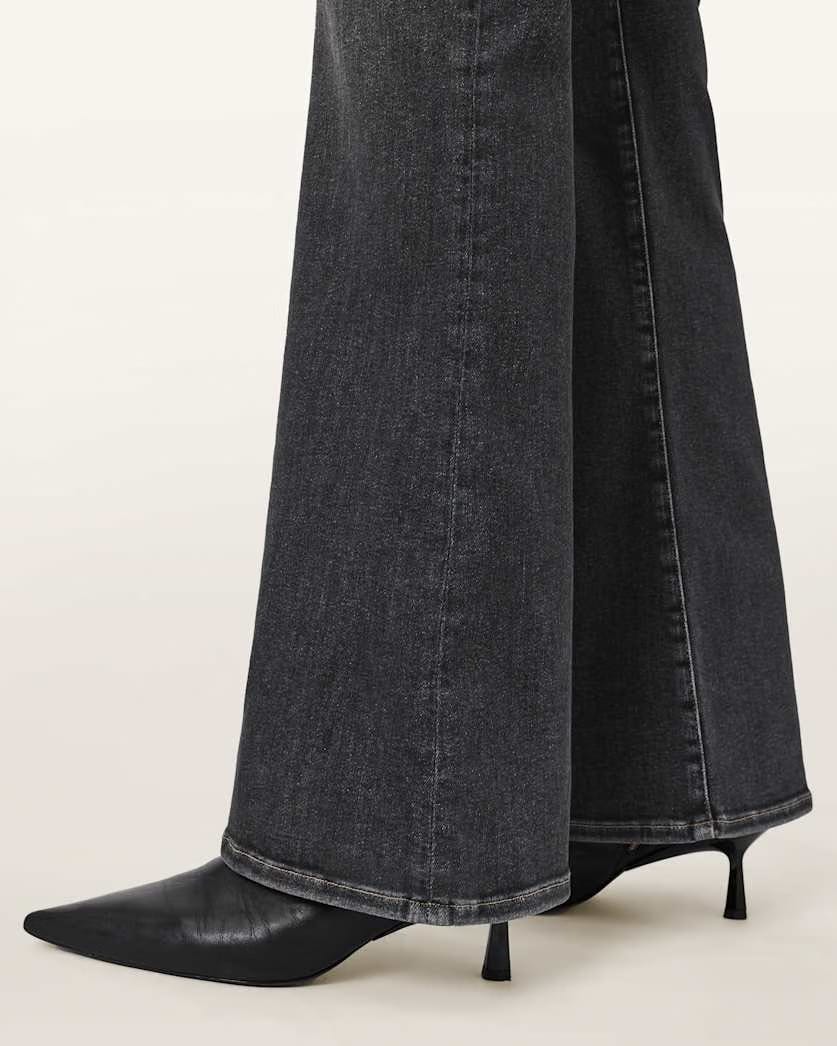 AllSaints Maisie Flared Jeans Women's Washed Grey Women's
