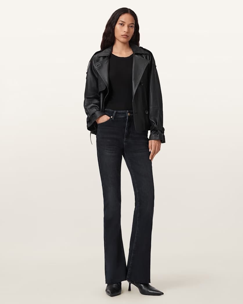 AllSaints Maisie Flared Jeans Women's Blue Black Women's