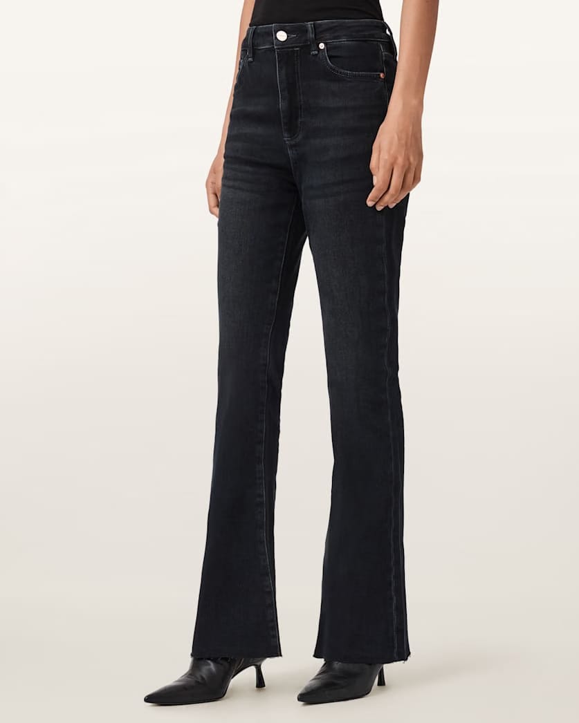 AllSaints Maisie Flared Jeans Women's Blue Black Women's