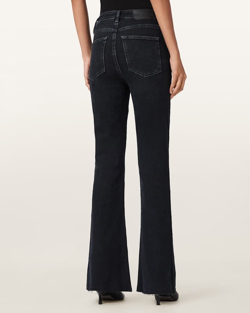AllSaints Maisie Flared Jeans Women's Blue Black Women's