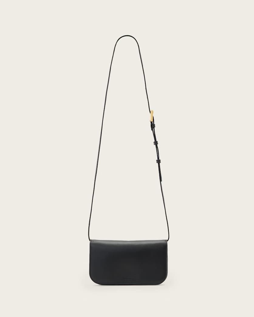 AllSaints Maeve Leather Cardholder Crossbody Women's Black Women's