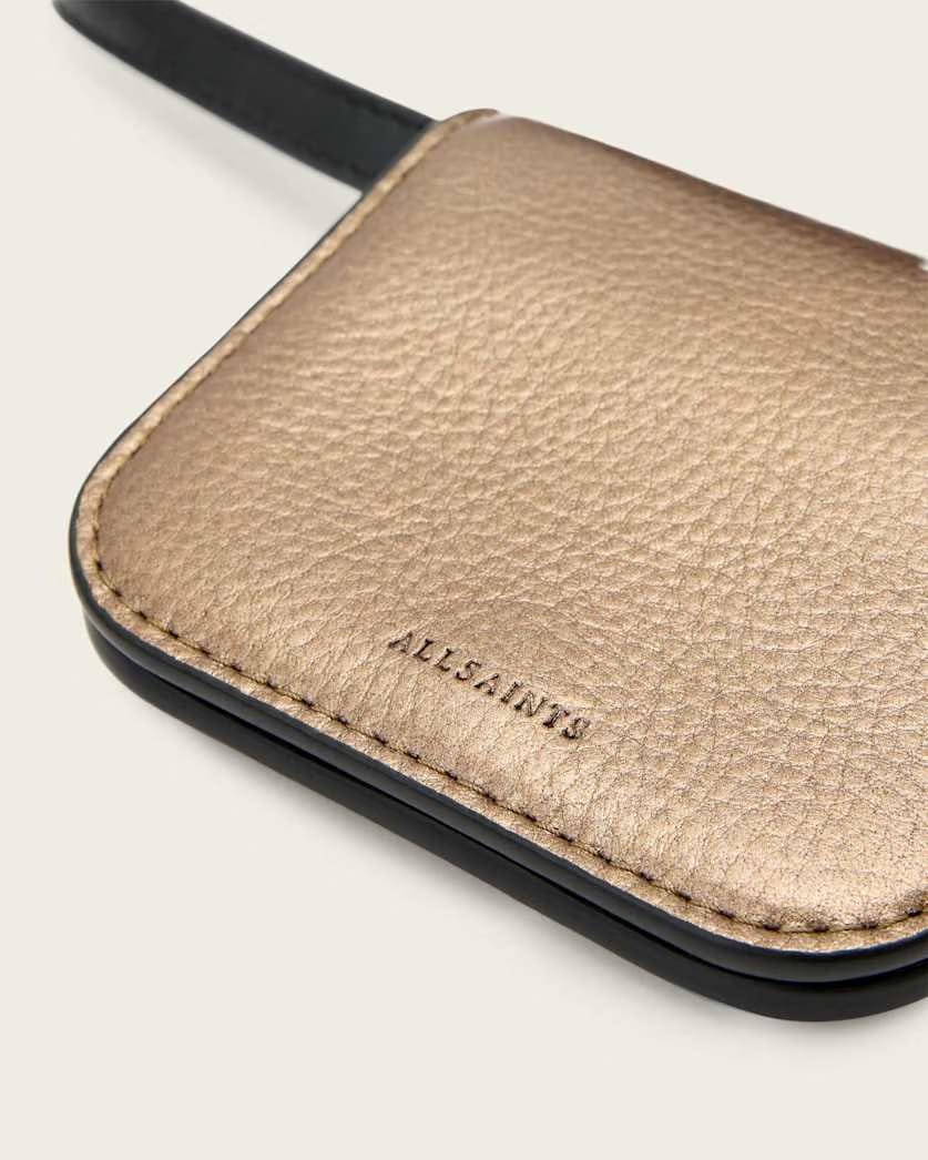 AllSaints Maeve Leather Cardholder Crossbody Women's Warm Brass Women's
