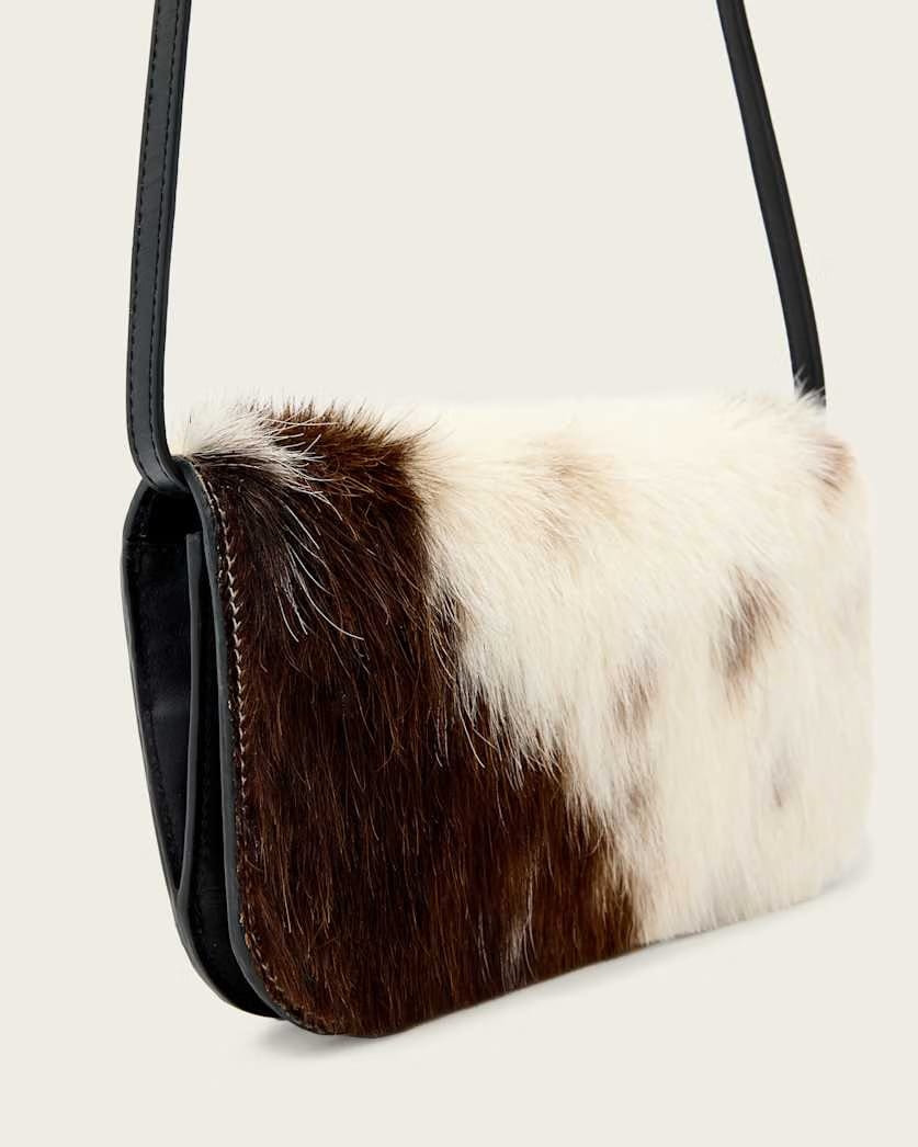 AllSaints Maeve Cow Print Crossbody Bag Women's Cow Print Women's