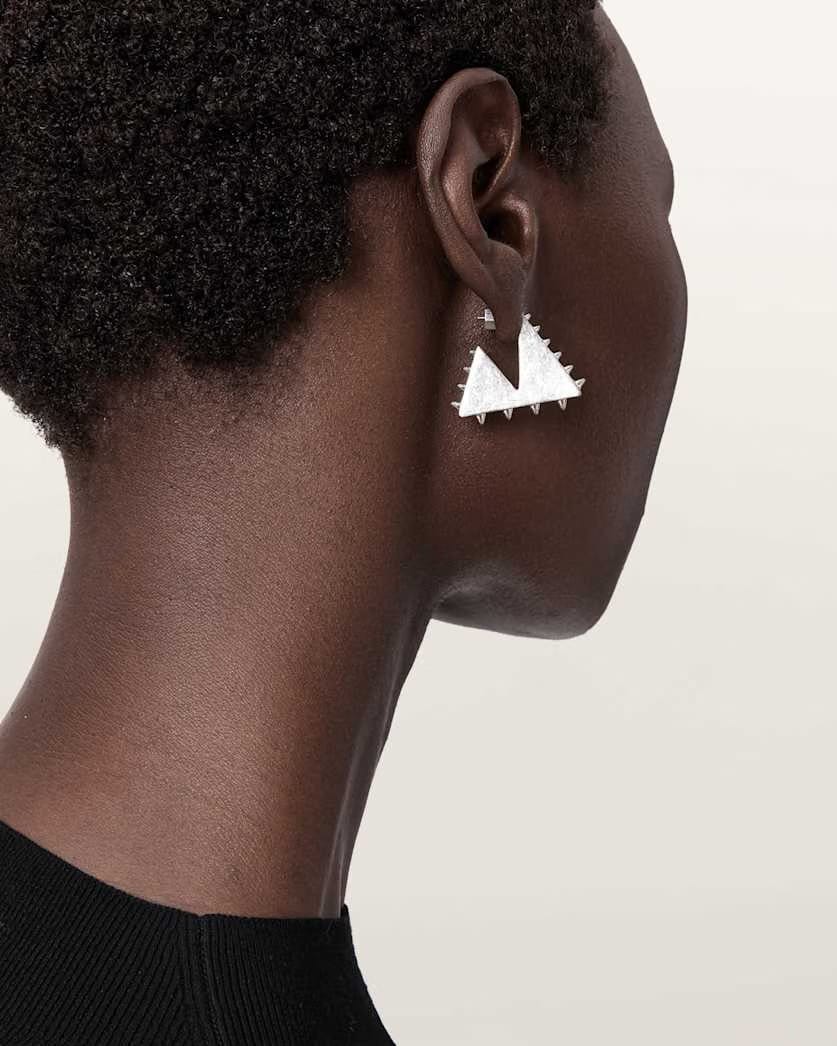 AllSaints Mae Spike Small Earrings Women's Warm Silver Women's