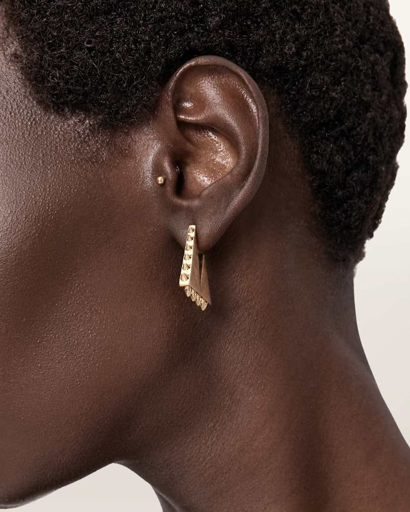 AllSaints Mae Spike Small Earrings Women's Warm Brass Women's