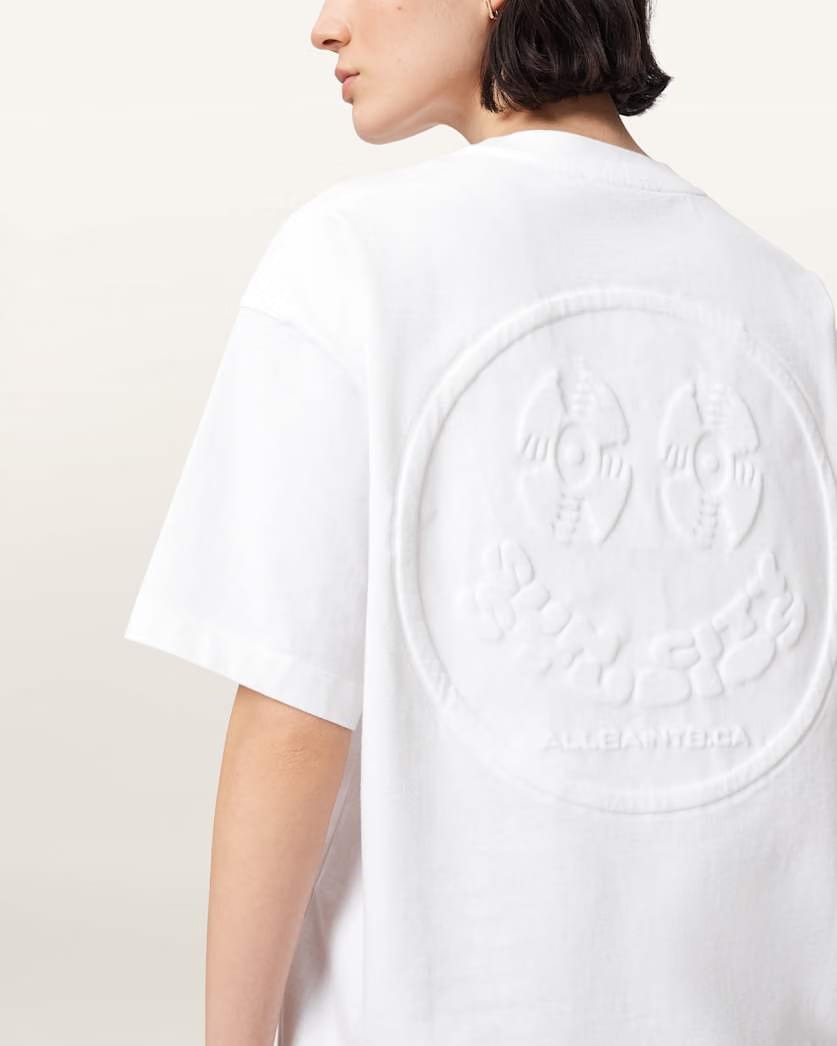 AllSaints Mabel Etta Oversized Cotton T-Shirt Women's Optic White Women's