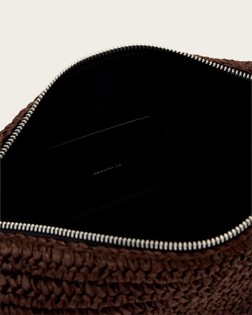 AllSaints Luna Micro Woven Bag Women's Cognac Brown Women's