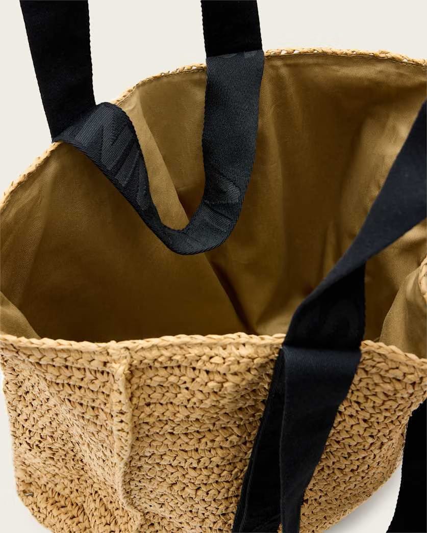 AllSaints Lullah Woven Straw Tote Bag Women's Almond Women's
