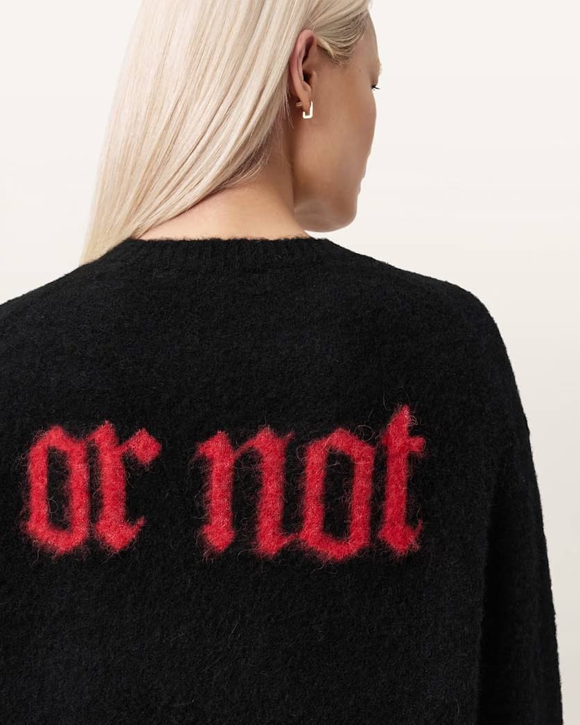 AllSaints Lucky Crew Neck Sweater Women's Black Women's