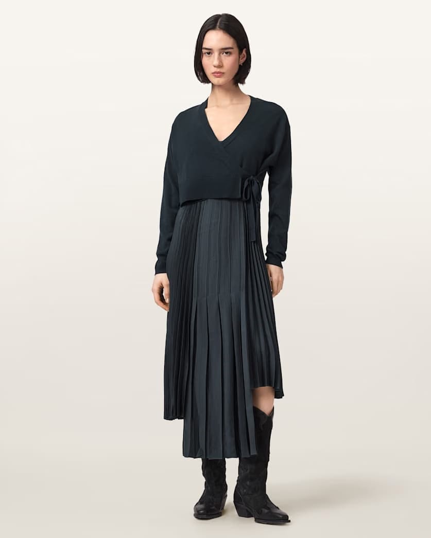 AllSaints Lucille 2 In 1 Dress Women's Carbon Blue Women's