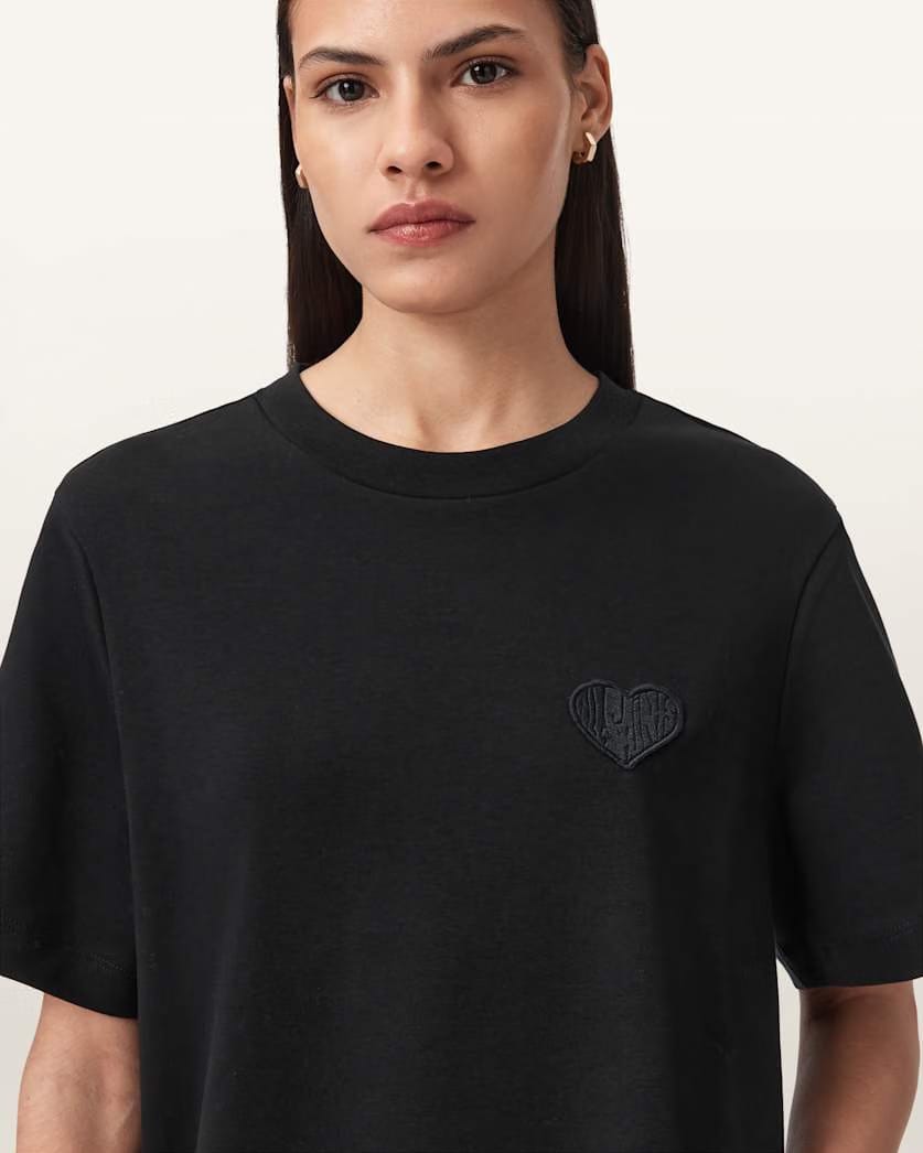 AllSaints Lover Lisa Embroidered T Shirt Women's White Women's