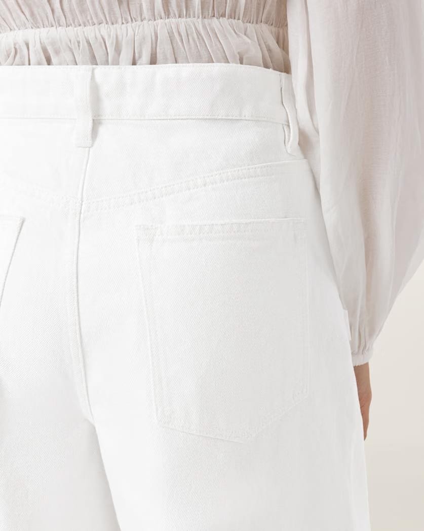 AllSaints Louie Wide Leg Shorts Women's Off White Women's