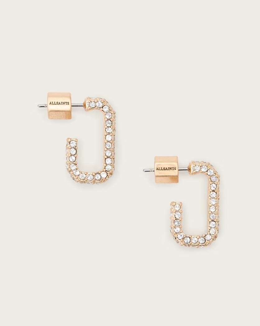 AllSaints Lori Pave Earrings Women's Warm Brass Women's