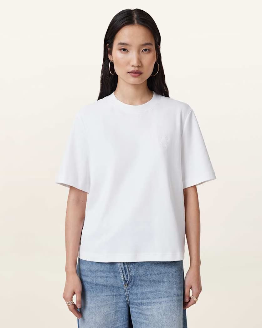 AllSaints Lisa Haven T Shirt Women's Optic White Women's