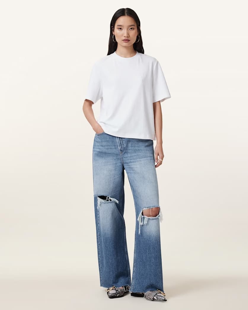 AllSaints Lisa Haven T Shirt Women's Optic White Women's