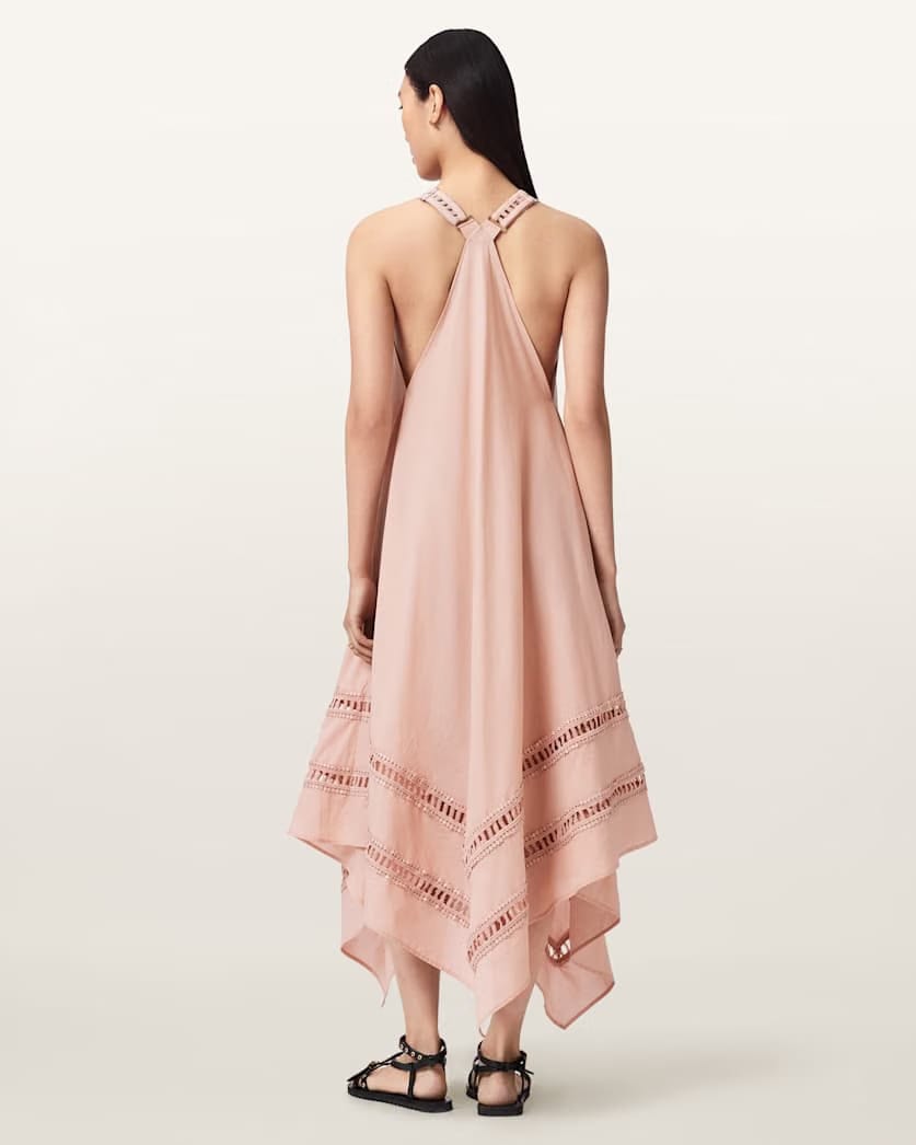 AllSaints Lil Midi Dress Women's Blush Pink Women's