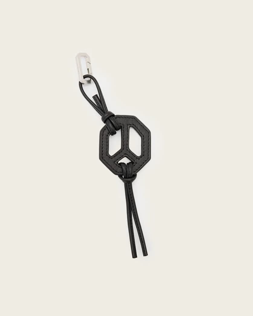 AllSaints Leather Peace Keyring Women's Black Women's