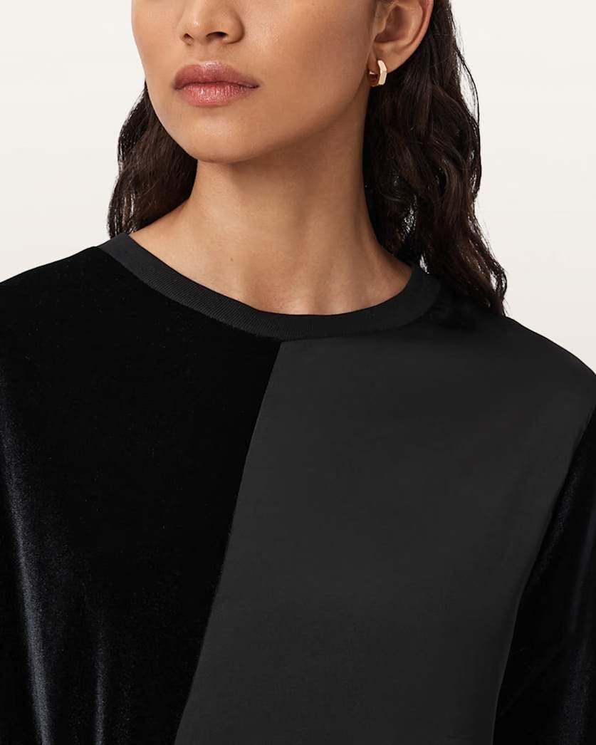 AllSaints Lana Velvet Mini Dress Women's Black Women's