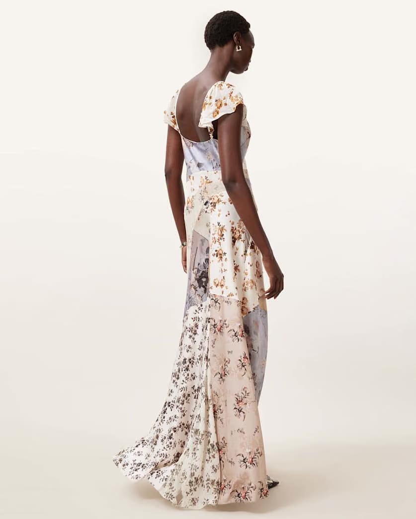 AllSaints Lala Floral Maxi Dress Women's Origin Ditsy Brown Women's