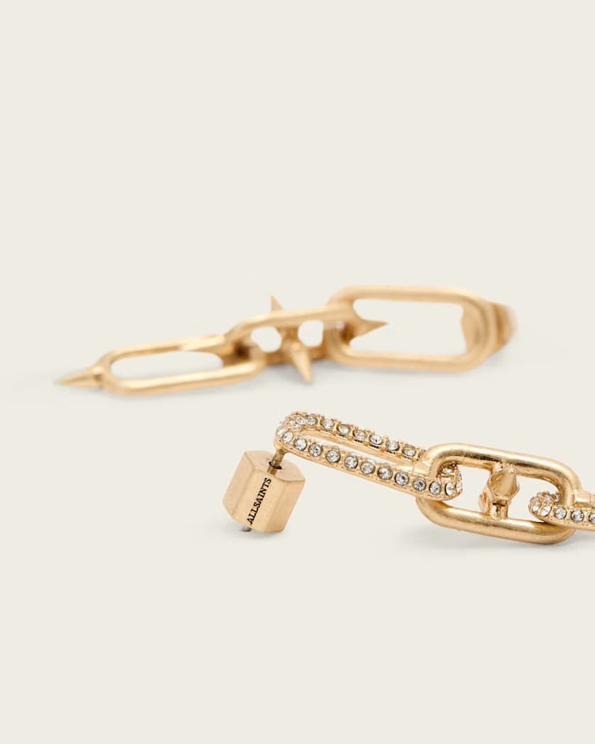 AllSaints Laio Spike Link Earrings Women's Warm Brass Women's