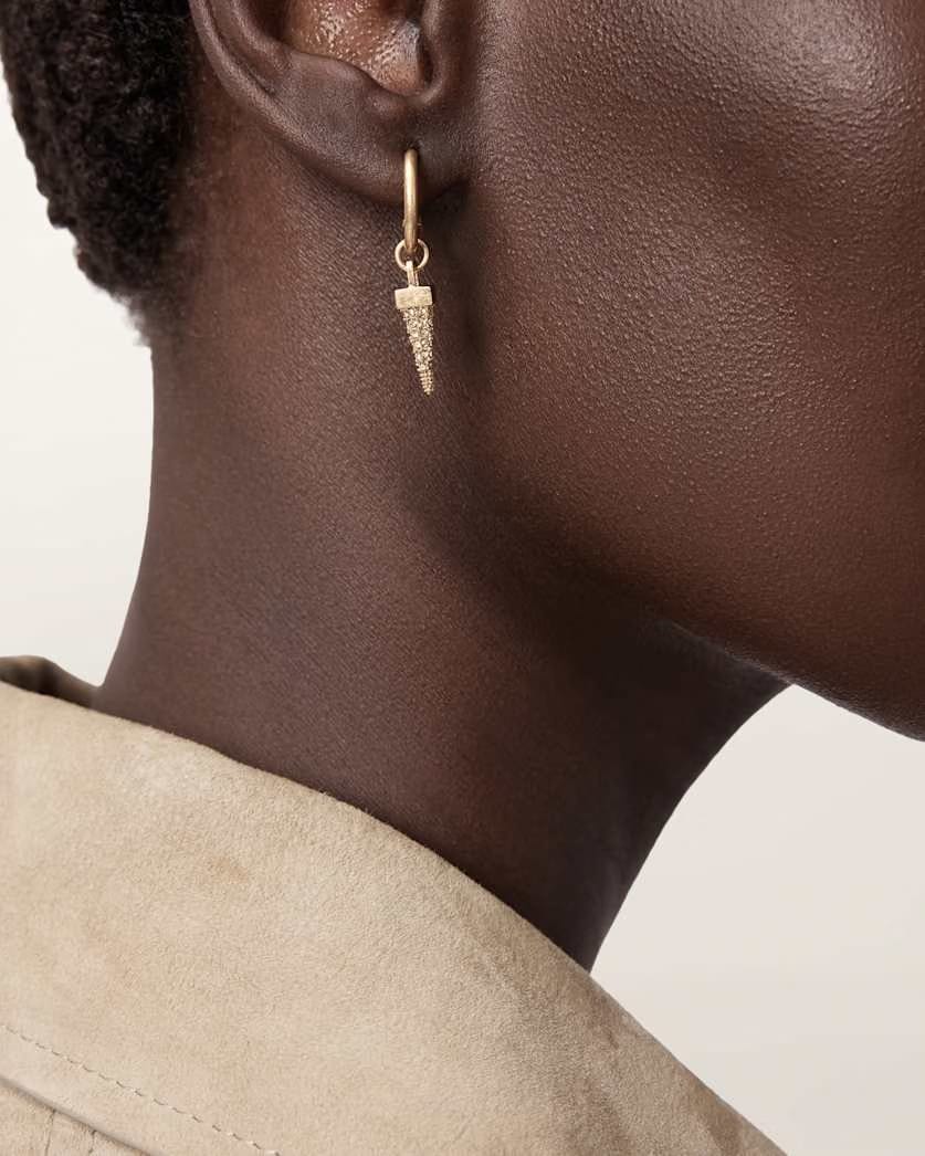 AllSaints Laio Spike Earrings Women's Warm Brass Women's
