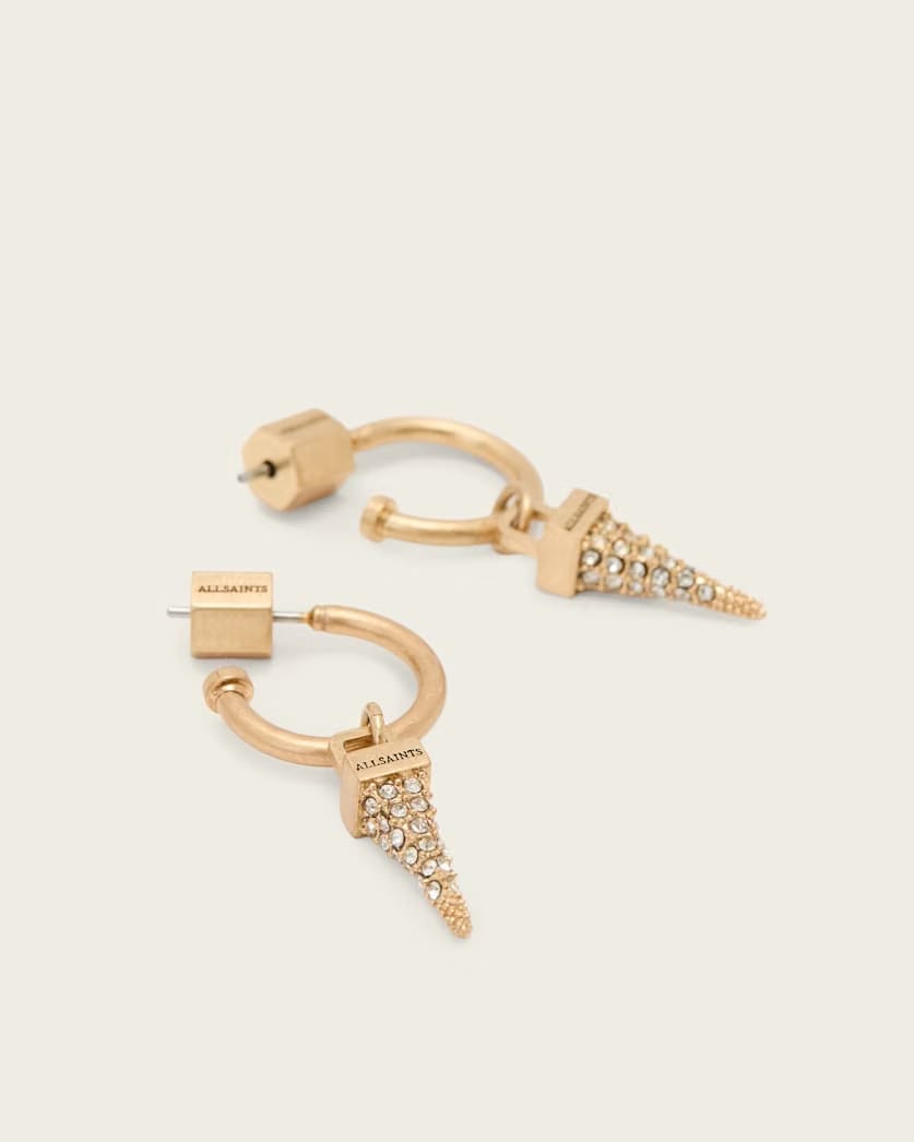 AllSaints Laio Spike Earrings Women's Warm Brass Women's
